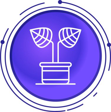 Beyaz arkaplanda izole edilmiş saksı simgesinde çizgi filizlenir. tohum ve tohum. Yerleştirme. Yaprak doğası. Renkli taslak konsepti. vektör.