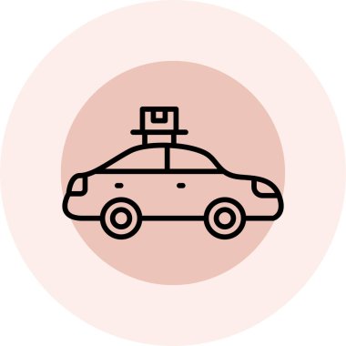 araba simgesi vektör illüstrasyonu