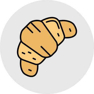 kruvasan simge vektör çizim