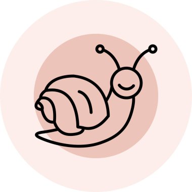 Salyangozun vektör çizimi