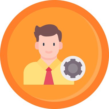 iş düz vektör simgesi.