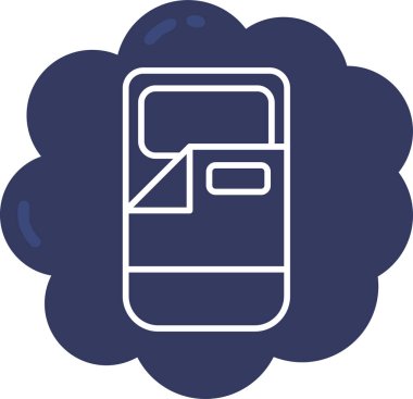 Cep telefonu. Web simgesi basit illüstrasyon