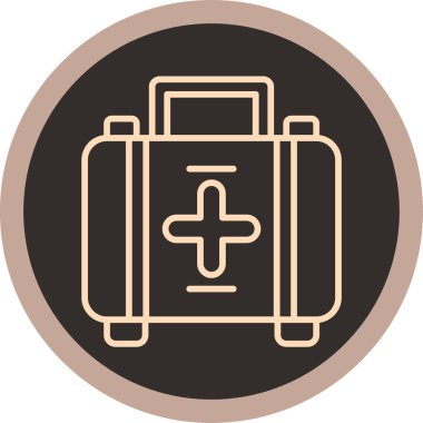 Çanta simgesinin vektör illüstrasyonu