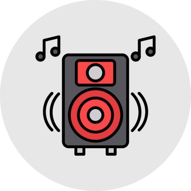 Müzik simgesi vektör illüstrasyonu