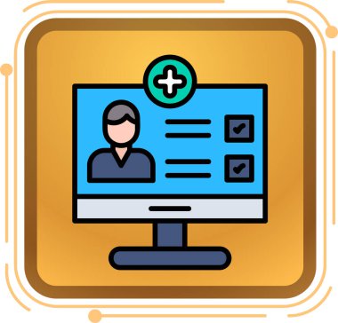 tıbbi çevrimiçi danışma simgesi