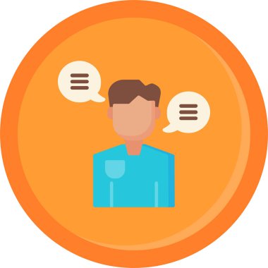 Konuş. Web simgesi basit illüstrasyon