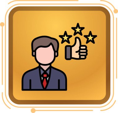 Geri besleme vektör renk simgesi