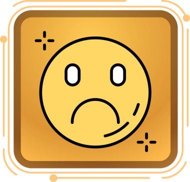 Ağlayan emoji simgesi, çizgi film tarzı