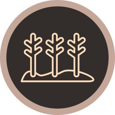 Ağaç simgesinin vektör illüstrasyonu