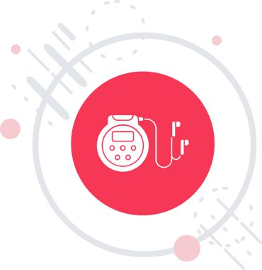 Beyaz arka planda beyaz elektrik prizi simgesi izole edildi. Elektrik bağlantısı ve bağlantısının kesilmesi kavramı. Kırmızı daire düğmesi. vektör.