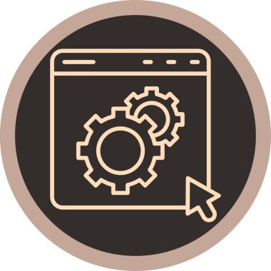 Bir web simgesinin vektör illüstrasyonu