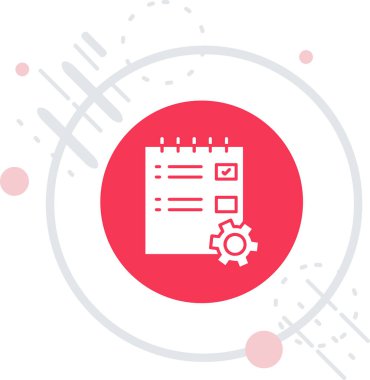 beyaz arkaplanda kontrol listesi simgesi olan satır panosu. rapor listesi sembolü. Anket anketi ya da anket geribildirimi. Renkli taslak konsepti. vektör