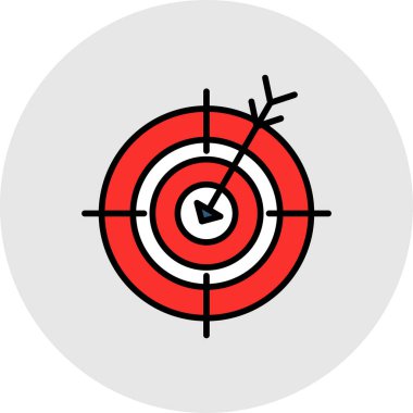 Hedef. Web simgesi basit illüstrasyon