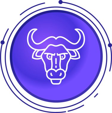 Bir boğa simgesinin vektör çizimi