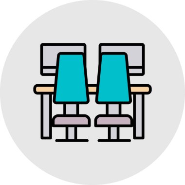 Sandalyeler. Web simgesi basit illüstrasyon