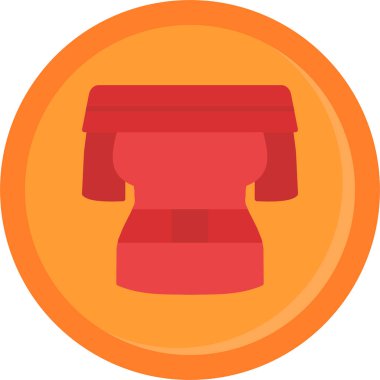 Kırmızı bir el çanının vektör çizimi