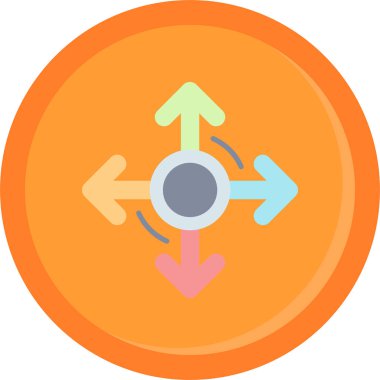 Tamamlanmış tasarım biçiminde ok yönü simgesi