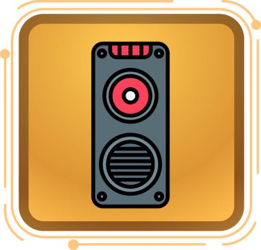 Hoparlör simgesi, vektör illüstrasyonu