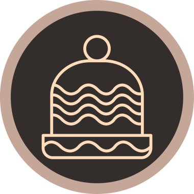 Bir pasta simgesinin vektör illüstrasyonu