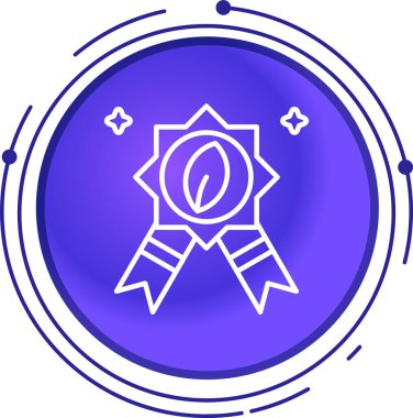 Moda stili izole edilmiş arka planda madalya simgesi