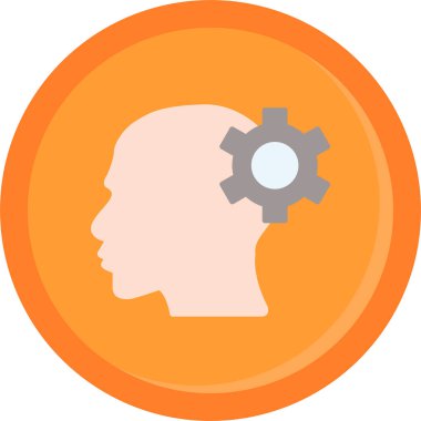 Beyin. Web simgesi basit illüstrasyon