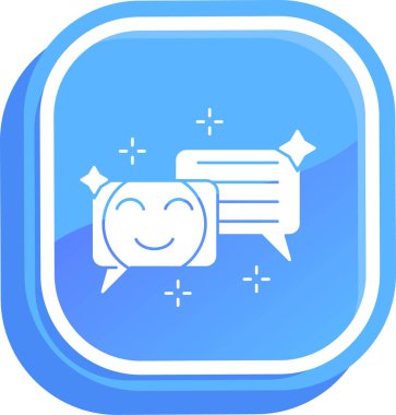 Konuşma Sohbeti simgesi, vektör illüstrasyonu