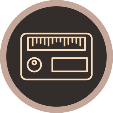 Tek bir izole kasetin vektör çizimi