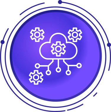 vektör bulut teknolojisi simgesi