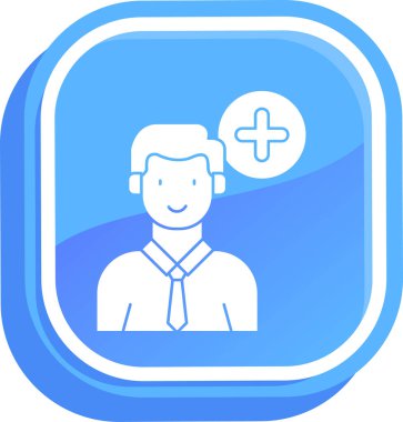 İş adamı simgesi vektör illüstrasyonu