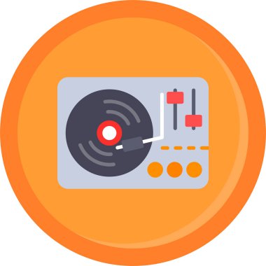 Vinil. Web simgesi basit illüstrasyon