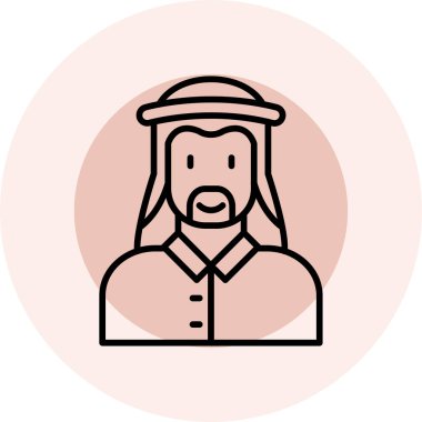 İsa Mesih simgesi vektör illüstrasyonu