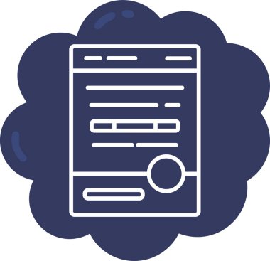 belge simgesi, vektör çizimi