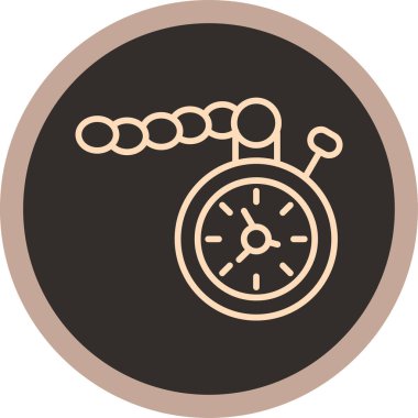 Bir saat simgesinin vektör illüstrasyonu