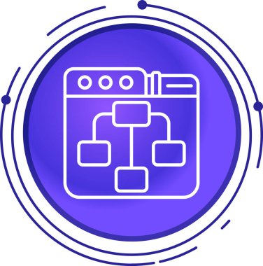 Bir makine simgesinin vektör illüstrasyonu