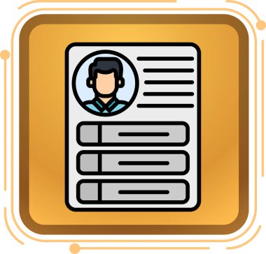 Bir kişi simgesinin vektör illüstrasyonu