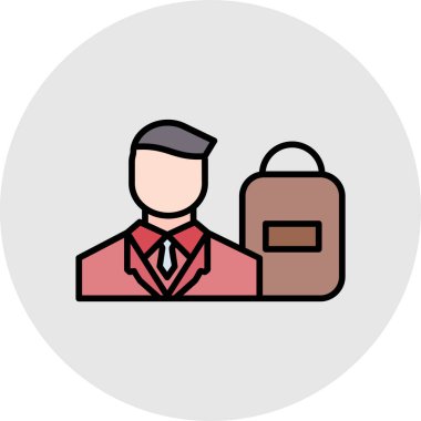 İş adamı vektörü illüstrasyon simgesi