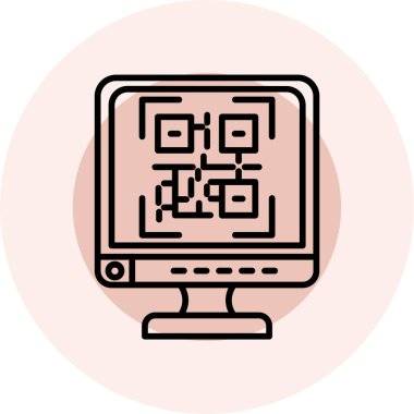 qr kodlu bilgisayar ekranı