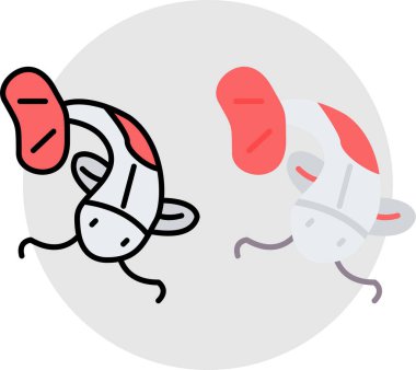 Çizgi film köpek simgesinin vektör çizimi