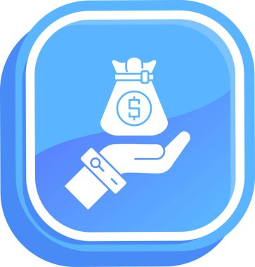 para çantası simgesi, vektör illüstrasyonu