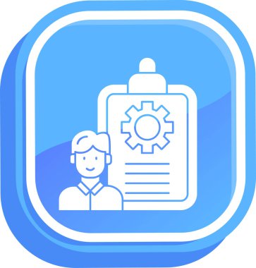 iş yönetimi simgesi, basit vektör illüstrasyonu