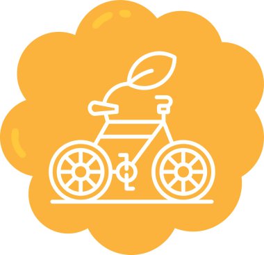 Bisiklet ikonu. vektör illüstrasyonu