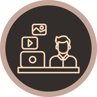 video oynatıcı vektör simgesi