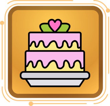 Tatlı simgesi, vektör illüstrasyonu basit tasarım