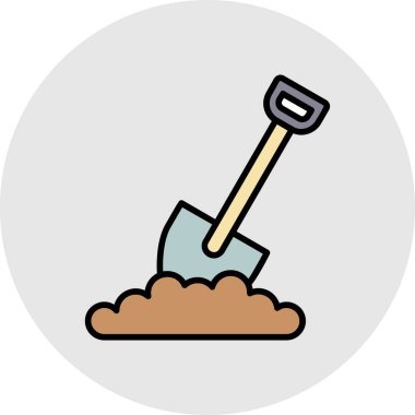 Kürek simgesi, vektör illüstrasyonu