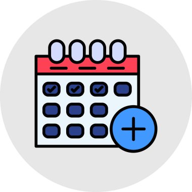 Takvim. Web simgesi basit illüstrasyon