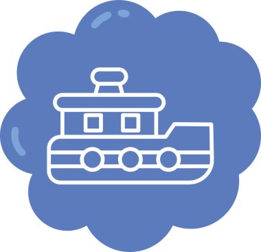 Tren simgesinin vektör illüstrasyonu