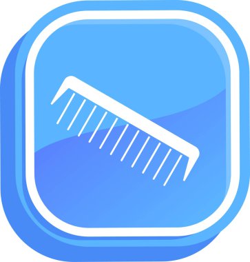 Bir tarak simgesinin vektör illüstrasyonu