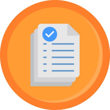 Sözleşme simgesi, vektör illüstrasyonu