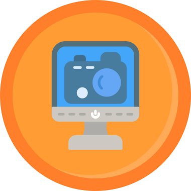 Kamera. Web simgesi basit illüstrasyon