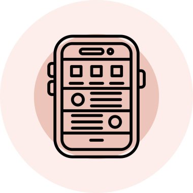 cep telefonu simgesi. Moda biçim vektör arkaplanı